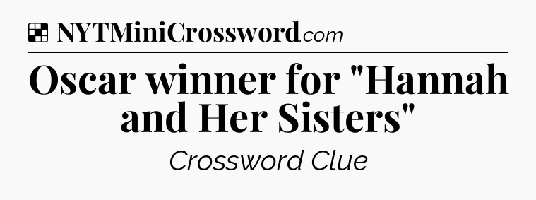 Solution: Oscar winner for 