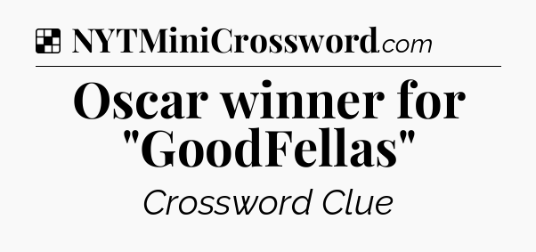 Solution: Oscar winner for 