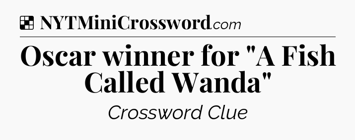 Solution: Oscar winner for 