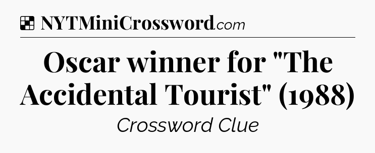 Solution: Oscar winner for 