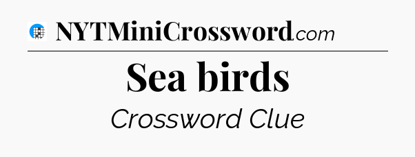 Sea birds Crossword Clue
