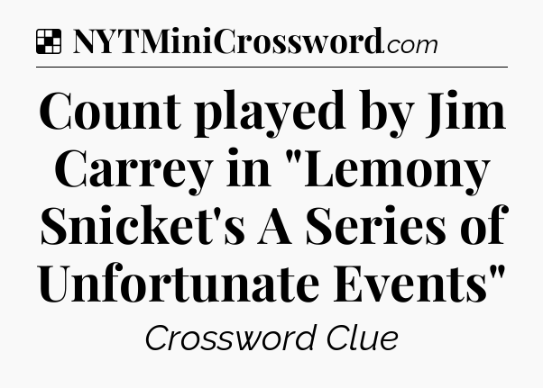 Solution: Count played by Jim Carrey in 