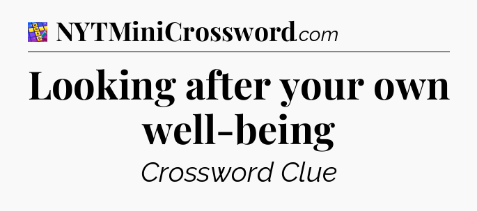 Looking after your own well-being Codycross