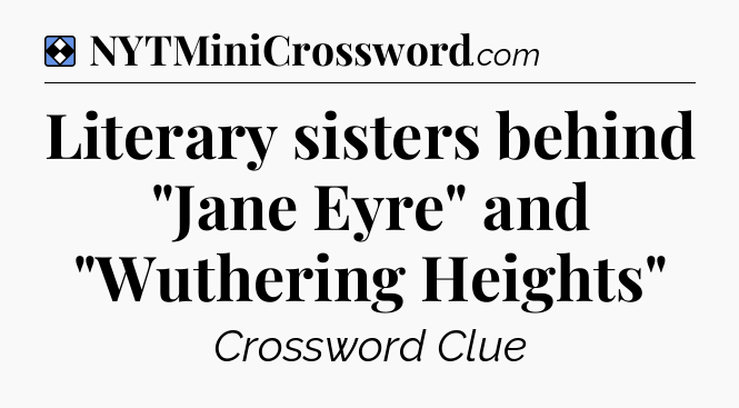 Solution: Literary sisters behind 