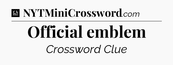 Official emblem - LA Times Crossword
