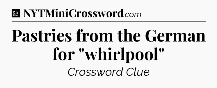 Pastries from the German for 