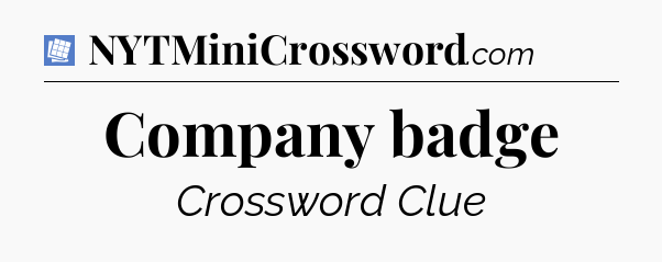 Company badge Puzzle Page Crossword Clue