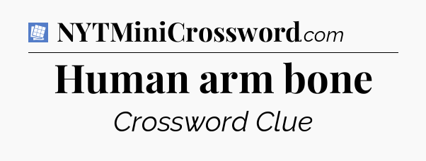 Human arm bone Puzzle Page Crossword Clue