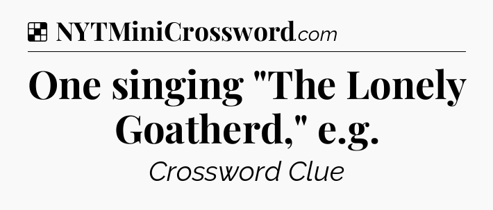 Solution: One singing 