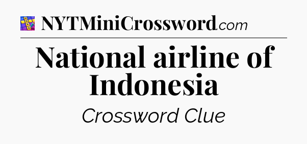 National airline of Indonesia Codycross