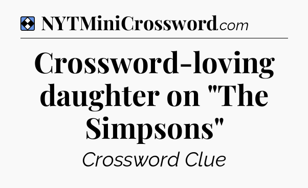 Solution: Crossword-loving daughter on 