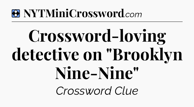 Solution: Crossword-loving detective on 