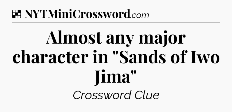 Solution: Almost any major character in 