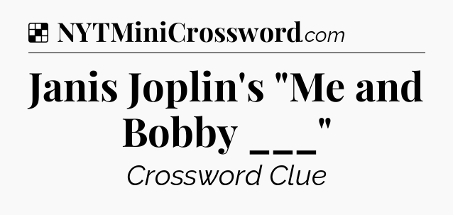 Solution: Janis Joplin's 