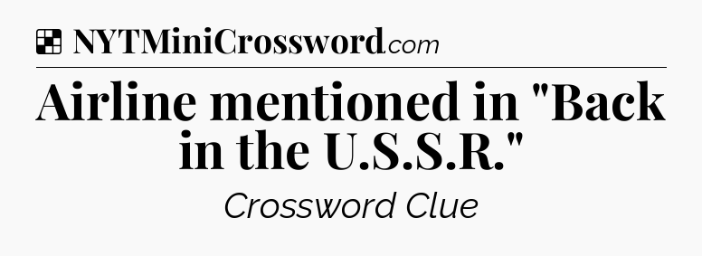 Solution: Airline mentioned in 