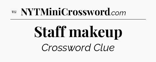 Staff makeup - WSJ Crossword