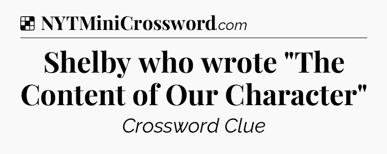 Solution: Shelby who wrote 