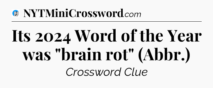 Its 2024 Word of the Year was 