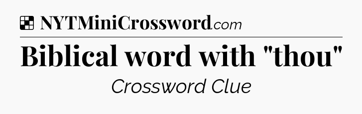 Solution: Biblical word with 