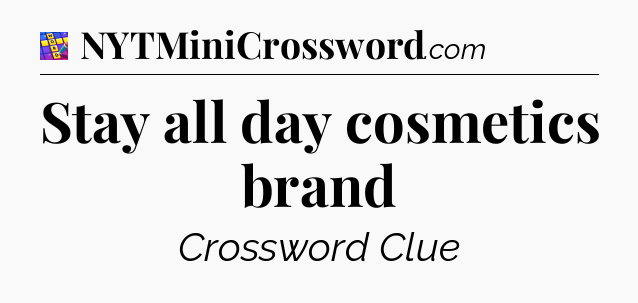 Stay all day cosmetics brand Codycross