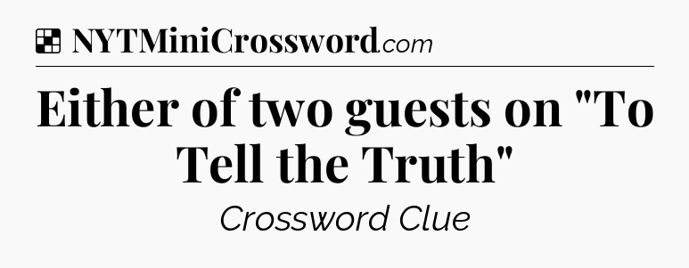 Solution: Either of two guests on 