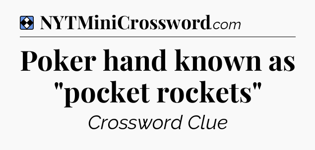Solution: Poker hand known as 