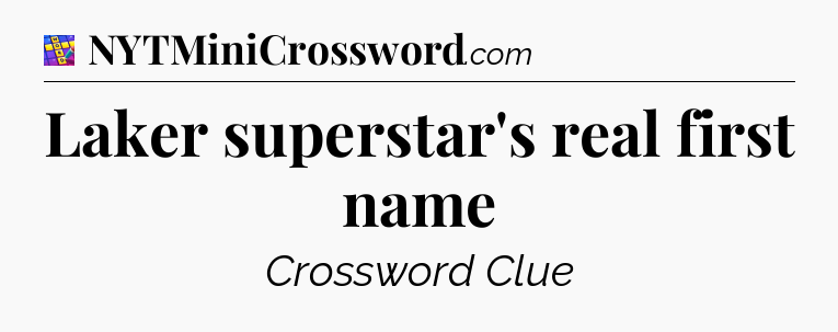 Laker superstar's real first name Codycross