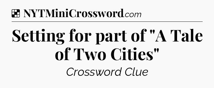 Solution: Setting for part of 