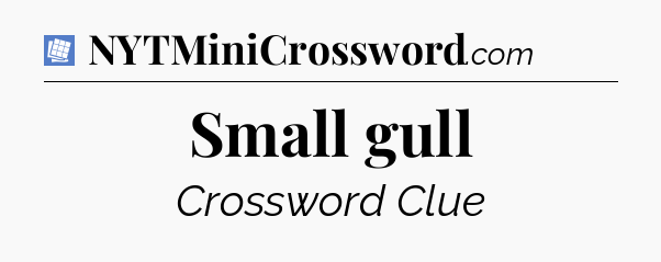 Small gull Puzzle Page Crossword Clue