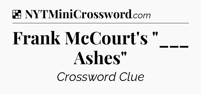 Solution: Frank McCourt's 