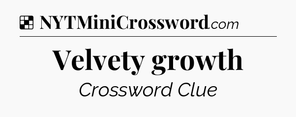 Solution: Velvety growth - NYT Crossword