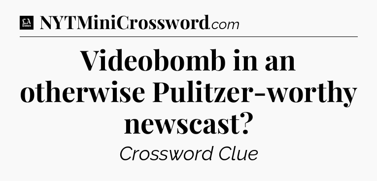 Videobomb in an otherwise Pulitzer-worthy newscast - LA Times Crossword