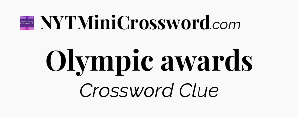 Olympic awards - Thomas Joseph Crossword