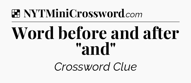 Solution: Word before and after 