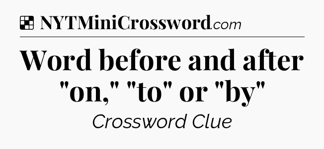 Solution: Word before and after 