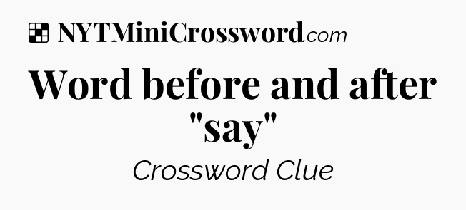 Solution: Word before and after 