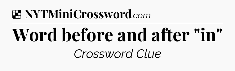 Solution: Word before and after 