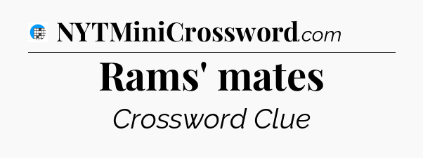 Rams' mates Crossword Clue