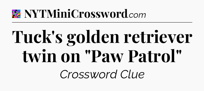 Tuck's golden retriever twin on 