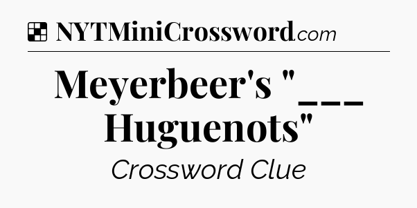 Solution: Meyerbeer's 