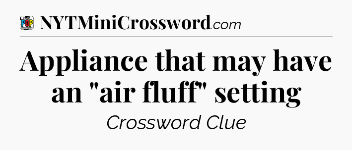 Appliance that may have an 