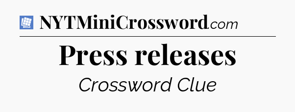 Press releases Puzzle Page Crossword Clue