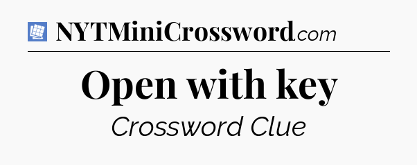 Open with key Puzzle Page Crossword Clue