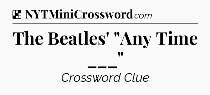 Solution: The Beatles' 