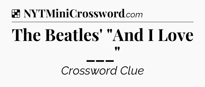 Solution: The Beatles' 