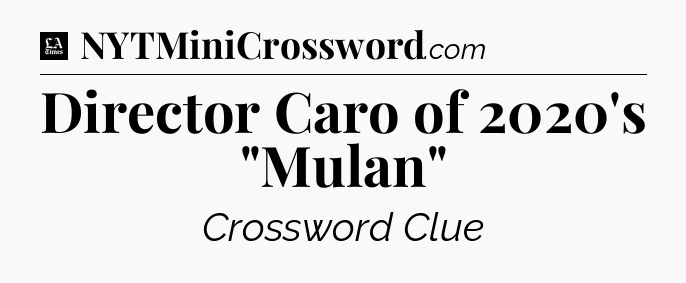 Director Caro of 2020's 