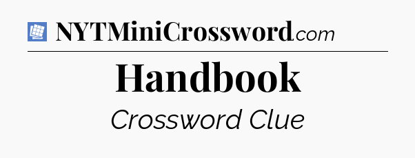 Handbook Puzzle Page Crossword Clue