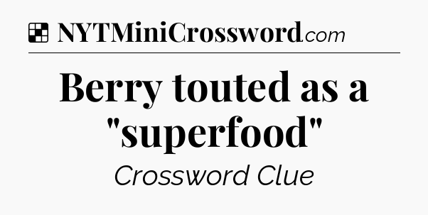 Solution: Berry touted as a 