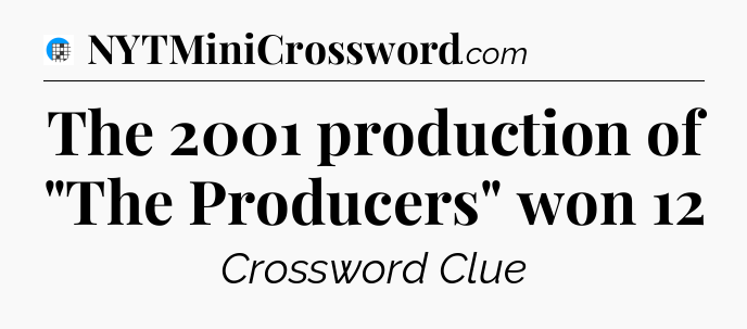 The 2001 production of 