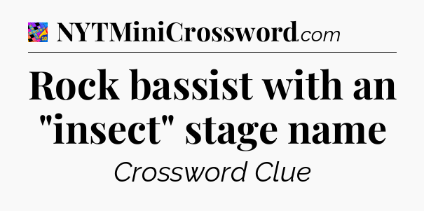 Rock bassist with an 